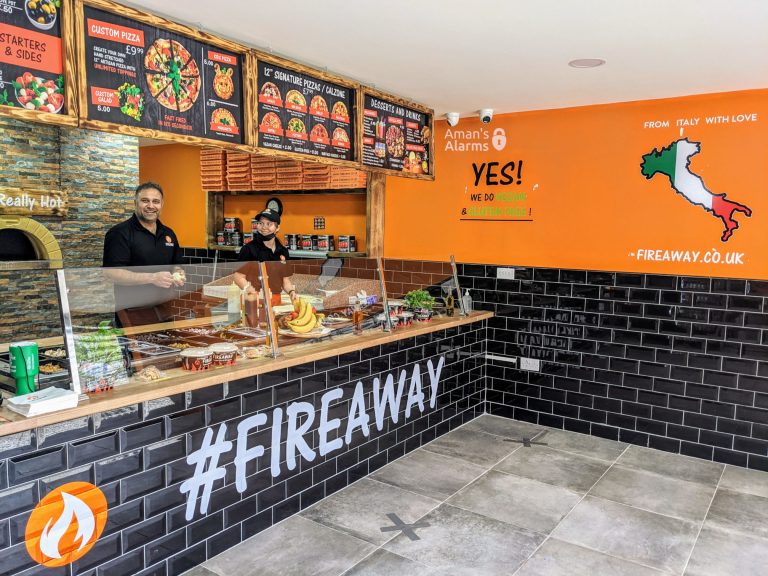 Commercial CCTV install for Fire Away Pizza