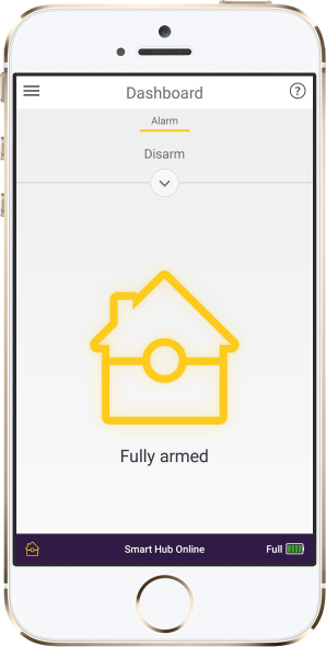 Yale smart alarm app on iPhone